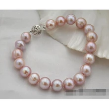 " 10 мм круглый лаванды пресной воды жемчужный браслет благородный стиль естественно прекрасно jewe быстрая