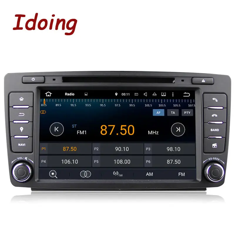 Idoing 2Din For Skoda Octavia 2 Steering Wheel font b Android b font Car DVD Multimedia