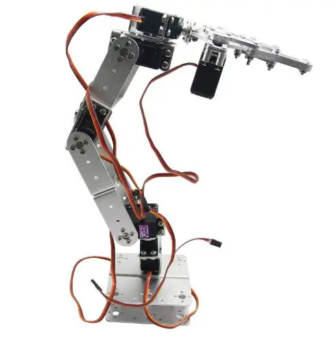 

6 Free Degree Mechanical Arm Hand Robot Teaching Platform Multiangle Robotic without Servo Horns