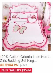 100% хлопок Египет шелковистыми роскошь Royal постельные принадлежности queen/King Размеры вышивка корейский кровать набор пододеяльник