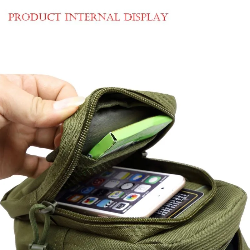 Bolsas do Telefone ao ar Livre Tático Militar Nylon Molle Utilidade Diversos Equipamentos Bolsa Fanny Cintura Móvel 600d Edc 7 EDC Molle Utilidade diversos Equipamentos Bolsa Fanny
