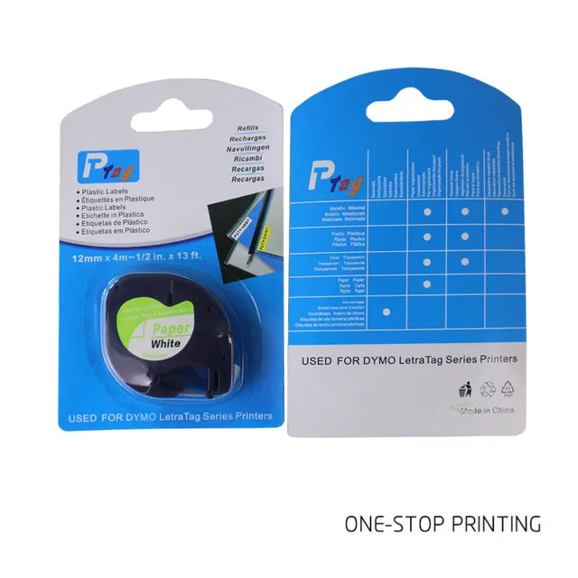 Cheap 5 PCS Label Ribbons Tape Compatible for Dymo Letratag Printer 12mm 4m Black on White 91331 for Dymo Label Printer Cheap 5 PCS Label Ribbons Tape Compatible for Dymo Letratag Printer 12mm 4m Black on White 91331 for Dymo Label Printer