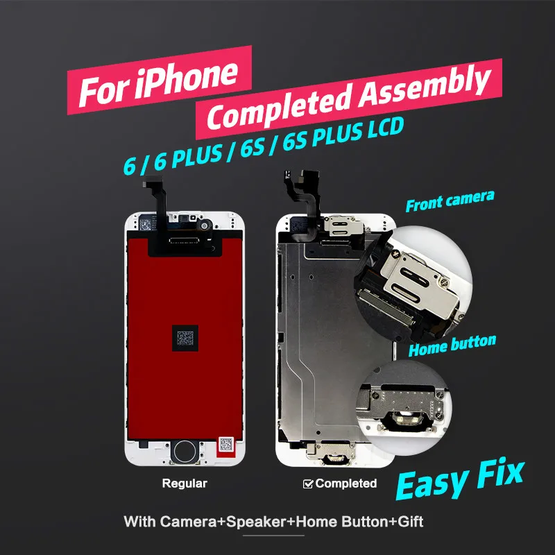 

AAA+++ For iPhone 6 6S Plus LCD Full Assembly Complete 100% With 3D Force Touch For iPhone 5S 6Plus Screen Replacement Display