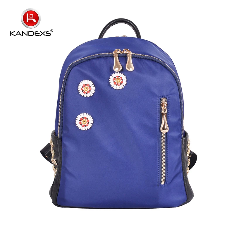 2017 top selling backpack purse with waterproof nylon material floral