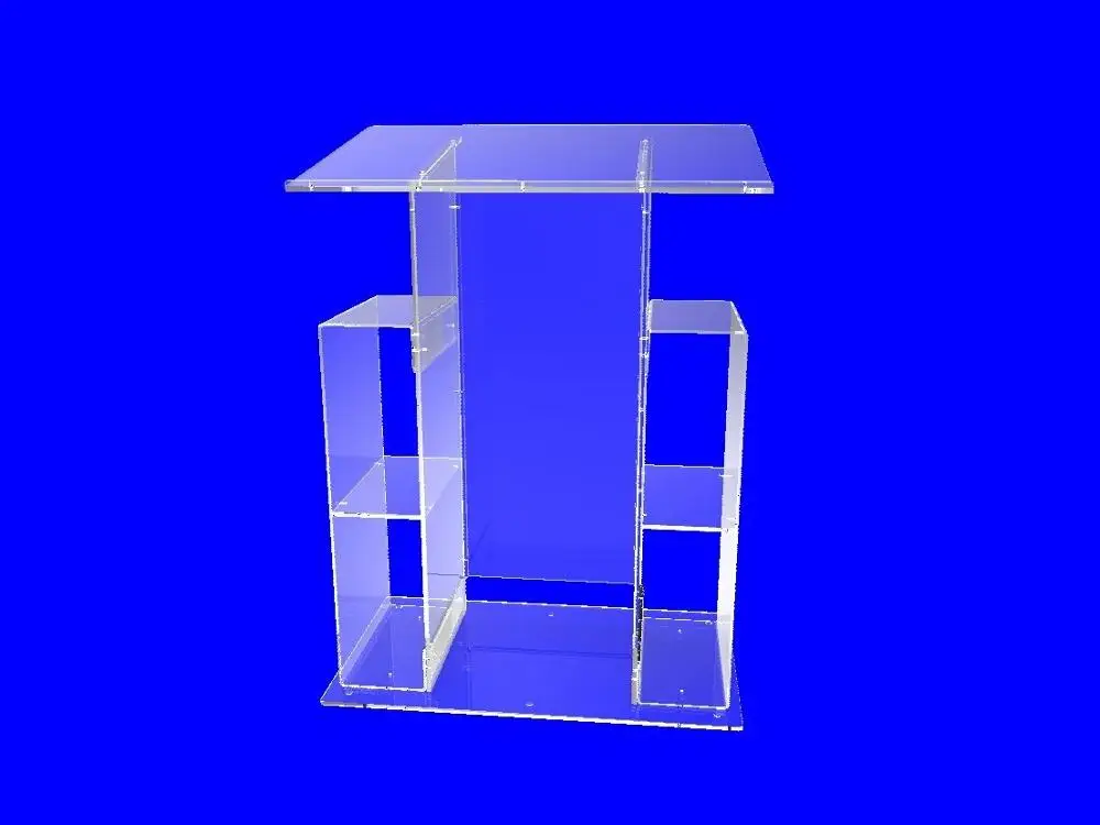 Fixture Displays Deluxe Plexiglass Acrylic Clear Podium Pulpit Lectern