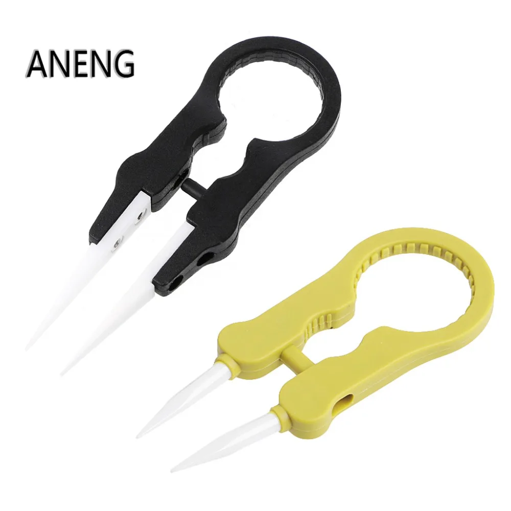 

ANENG Multifunctional Steam Vaper Ceramic Insulation Head Tweezers Forceps Black