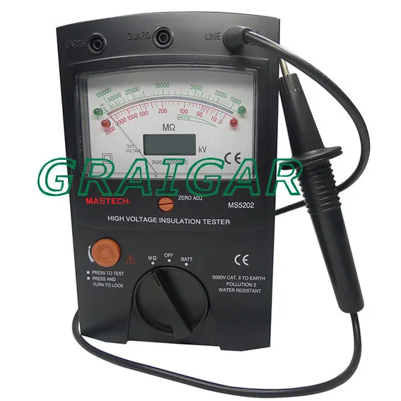 Aliexpress.com : Buy MASTECH MS5202 digital analogue insulation tester ...