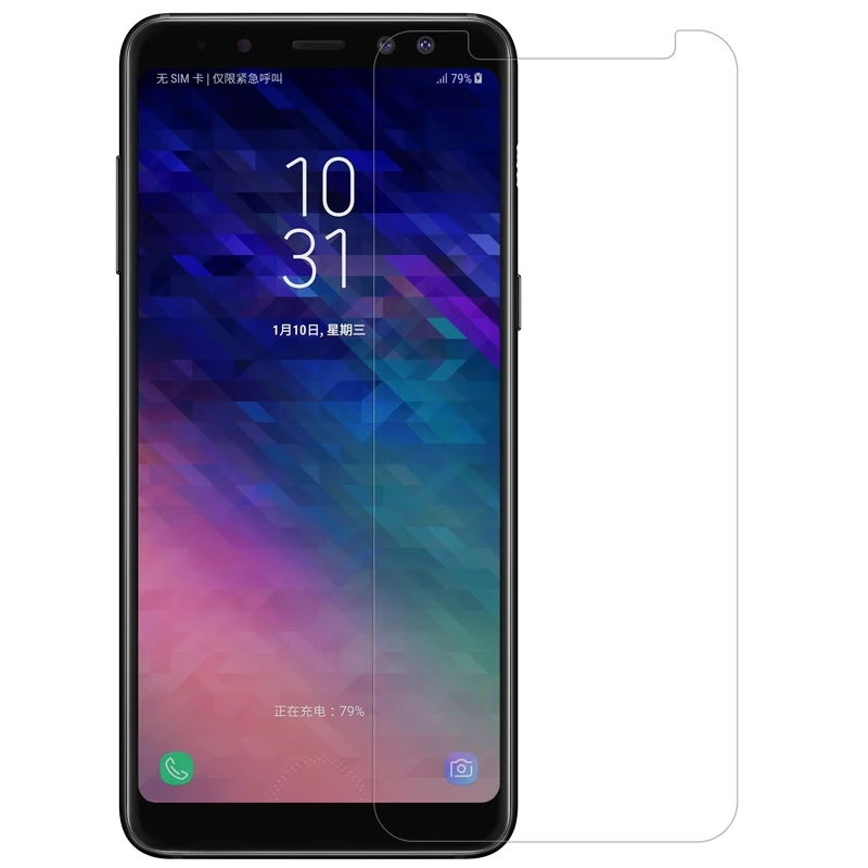Защитная пленка Nillkin для Samsung Galaxy A8 2018 прозрачная/матовая пластиковая мягкая