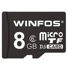 Winfos карты памяти MicroSD натуральная Ёмкость 8 ГБ Class6 UHS-1 TF карты