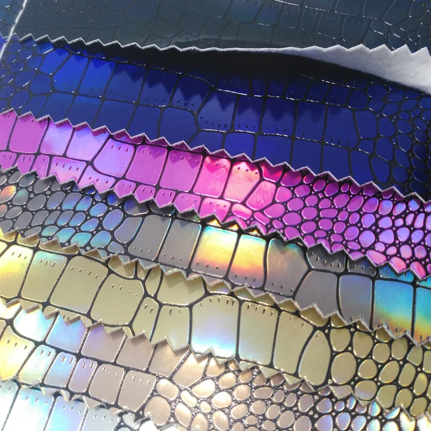 

91x134cm Synthetic Leather, Vinyl Fabric, Embossed Croco Leather Fabric for Bows DIY accessories P2932