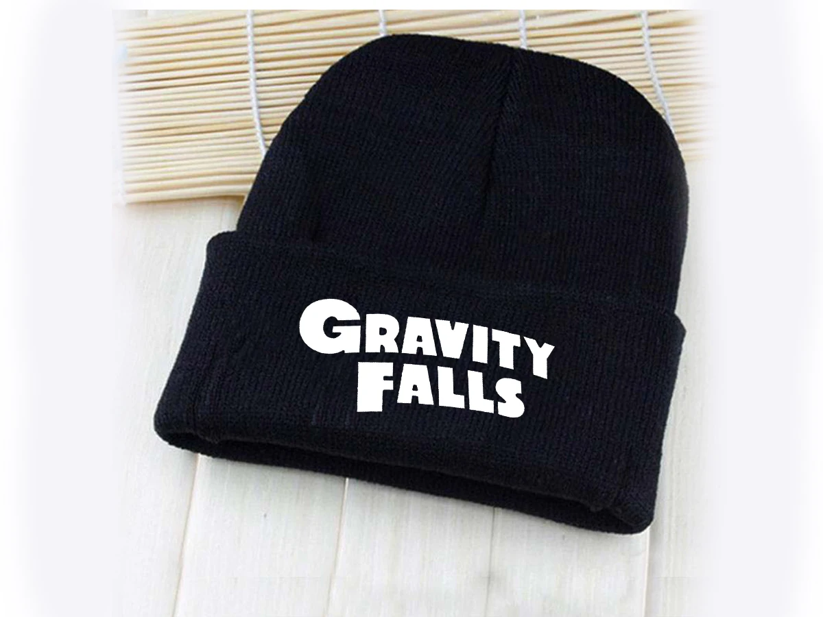 Giancomics Gravity Фолс шляпа мультфильм надпись логотип шапка бини вязаный хлопок