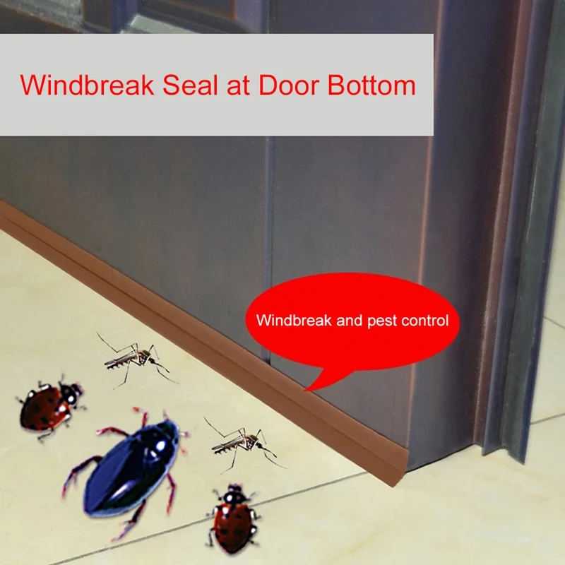 

1 Pcs Hardcover Door Window Dustproof Waterproof Silicone Sealing Strip Water Retaining Strip Windproof Warm
