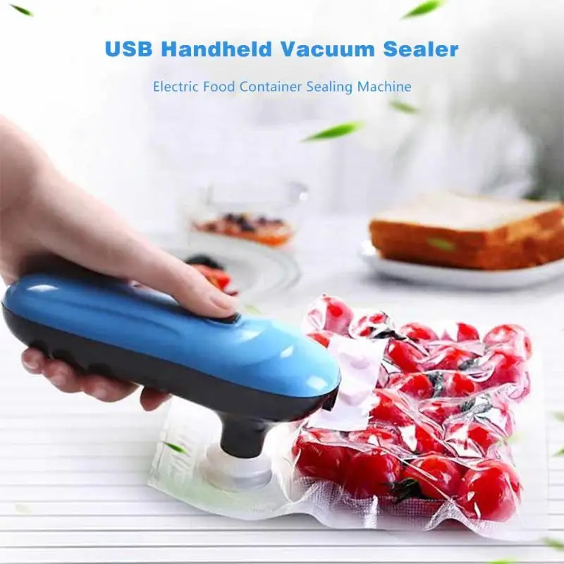 USB ручной пищевой вакуумный упаковщик упаковочная машина электрическая вакуум-закаточная машина сохранение для готовой еды контейнер для еды герметизация