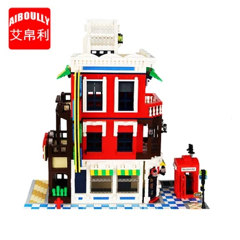 

AIBOULLY New 6311 2332pcs Street View Series Corner Store education DIY Building Blocks Bricks assembly Toys For Children
