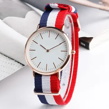 

Fashion Nylon Fabric Band Analog Casual Wrist Watch Men Male Quartz-watch Women Sport Clock Relogio Feminino Masculino Accessory