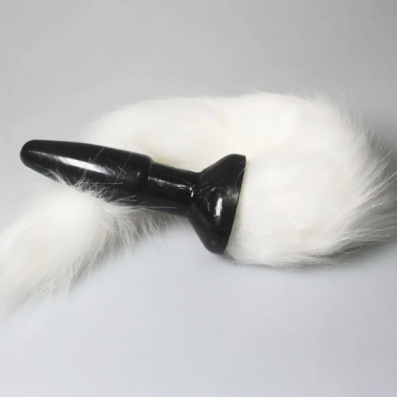 hh057Frisky Faux Fur fox Tail Silicone Butt Plug  (26)