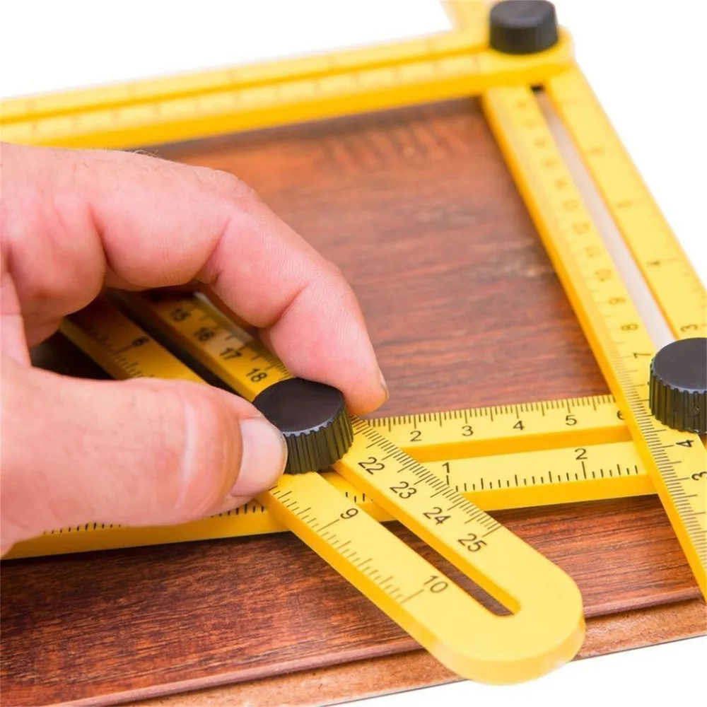 Practical Four Folding Plastic Ruler Metric Scale Multifunctional