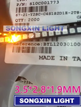 

2000PCS EVELIGHT SMD 3528 LED Yellow Automotive LED Light for car 1210 3528 smd led diode PLCC-2