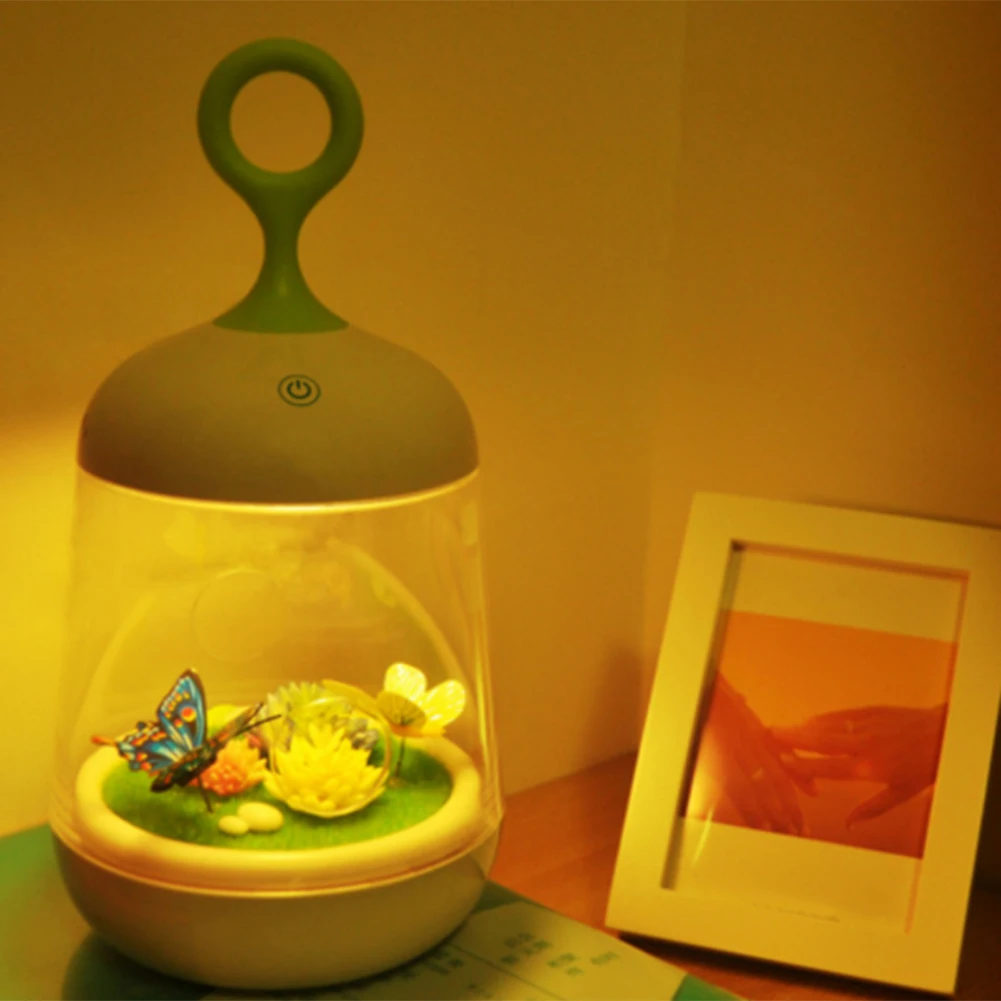 

Lovely Garden LED Night Light USB Rechargeable Touch Dimmer Table Butterfly Light Portable Nightlamp for Children Baby