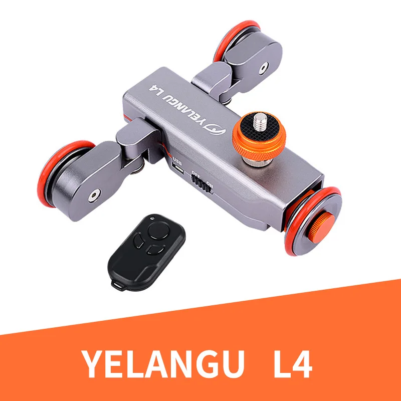 Goede YELANGU Elektrische Dolly 3 Wheel Katrol Auto Rail Rolling Track Slider Met Handmatige Afstandsbediening Voor Smart Telefoon DSLR Camera
