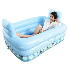 Бытовой двойной человек надувная Ванна полное тело лежащего утолщаются Портативный складной Пластик Удобная Ванна ванны