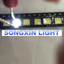 1000 шт./лот 5050 белый-CW холодный белый-WW PLCC-6 3-CHIPS 5050 smd led 8000-13000k 10-18LM 0,2 W высокое качество