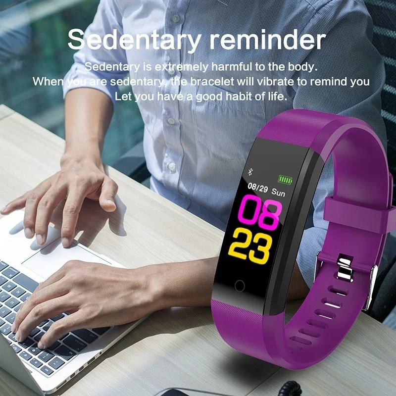  Bildschirm wecker Für Erwachsene Studenten GPS Tracker Fitness Tracker Smart Alarm Uhr Bluetooth Sm