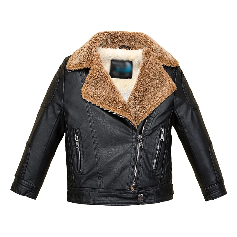 

Children's clothing girls leather long-sleeved jacket female baby short leather jacket