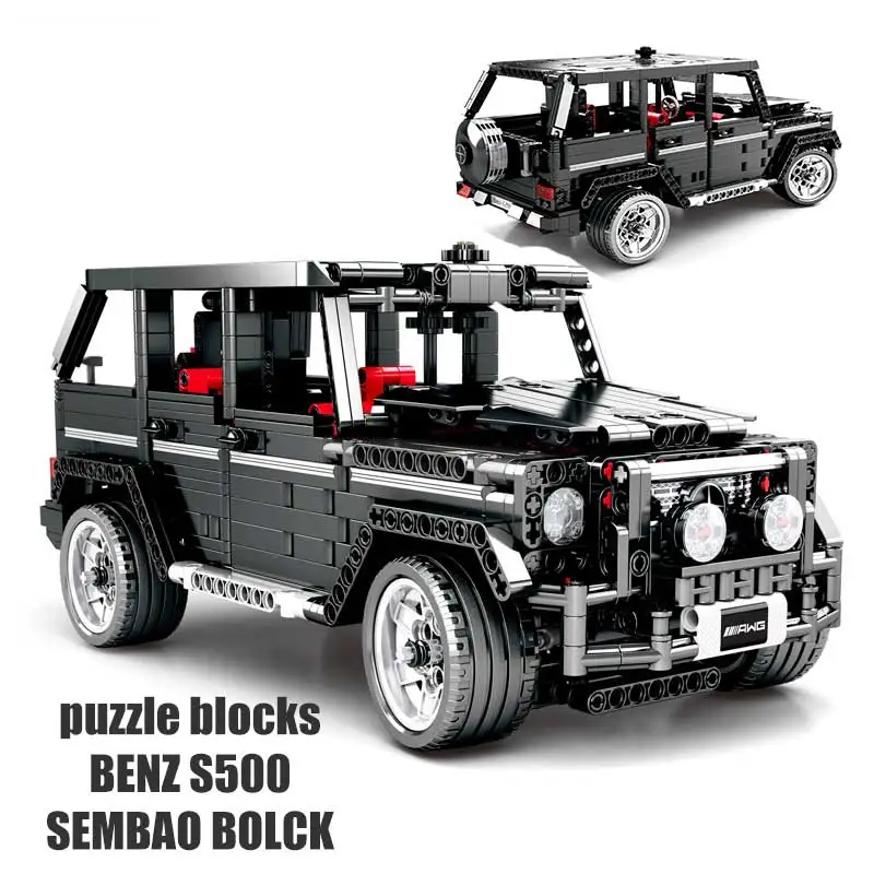 

701960 benz popular puzzle transportation block bset hot sale high quality educational for kids boy toys Birthday gift