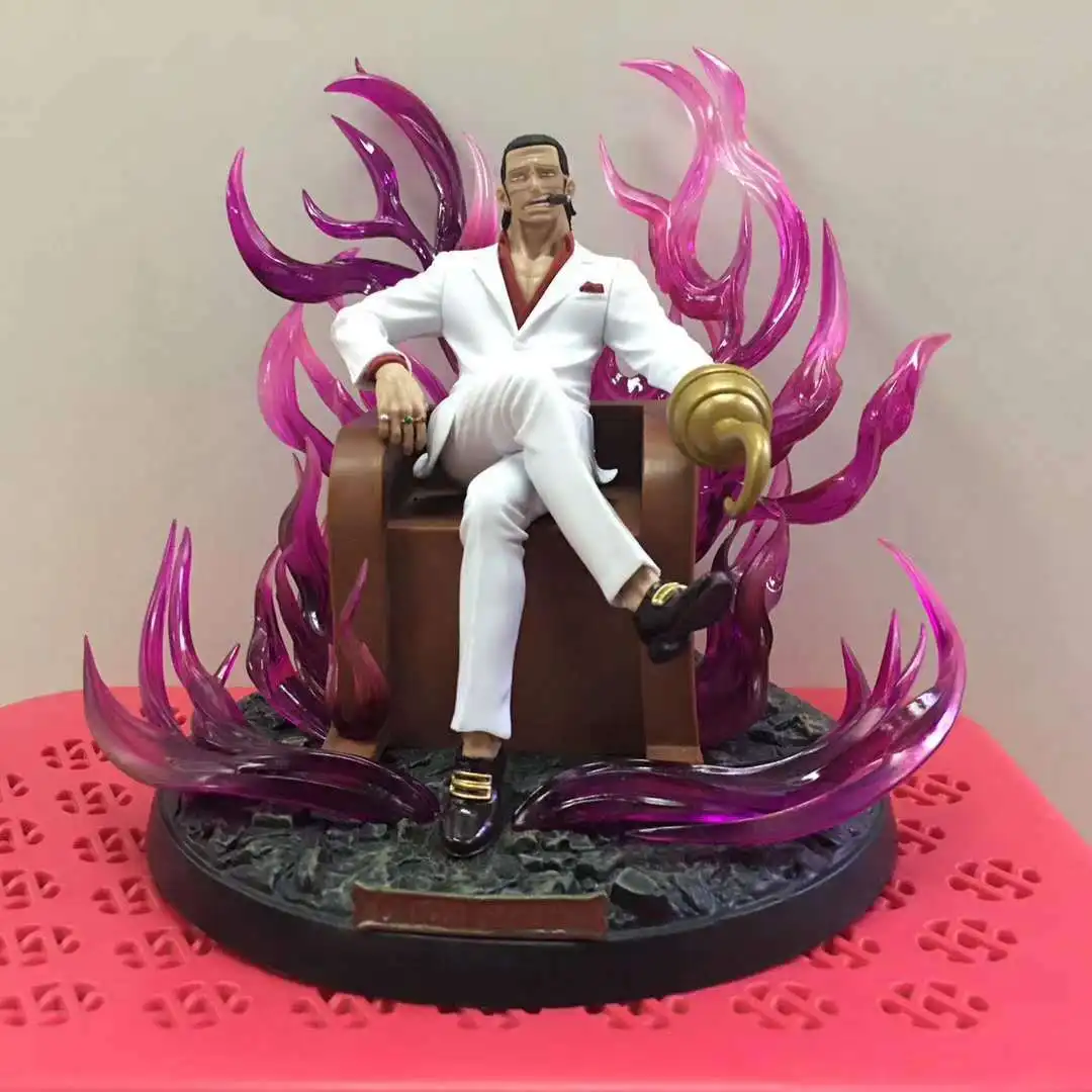 

Anime ONE PIECE GK Throne Sand alligator Sir.Crocodile Figure Model Toys 18cm