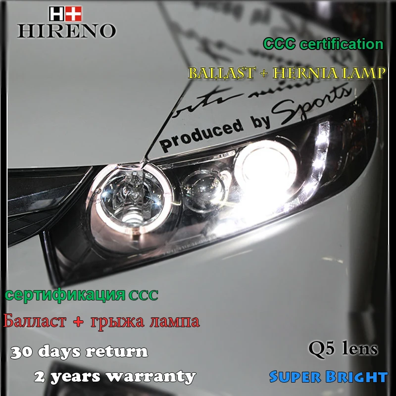 Hireno фары для Хонды Civic 2006-2011 передняя фара СИД DRL Ангел линзы двойной Луч HID ксеноновая 2шт Hireno фары для Хонды Civic 2006-2011 передняя фара СИД DRL Ангел линзы двойной Луч HID ксеноновая 2шт