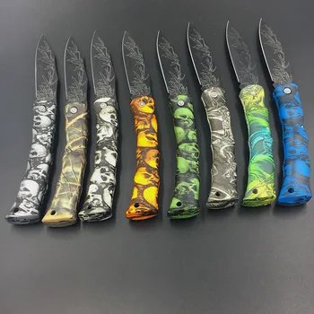 

8 Colors Colorful Folding Knife pocket Plastic Handle Fruit Knife Stainless Steel Blade Portable Tool