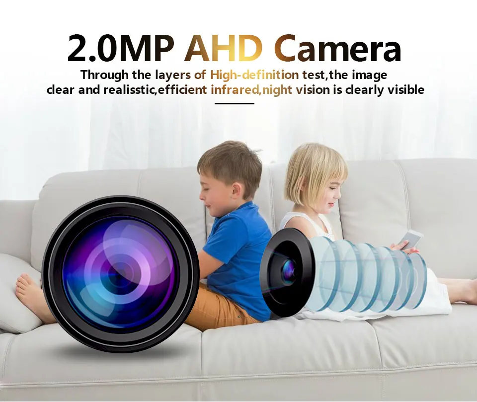 Металлический материал ИК купольная камера ночного видения AHD Крытая наружная камера видеонаблюдения AHD 1080P
