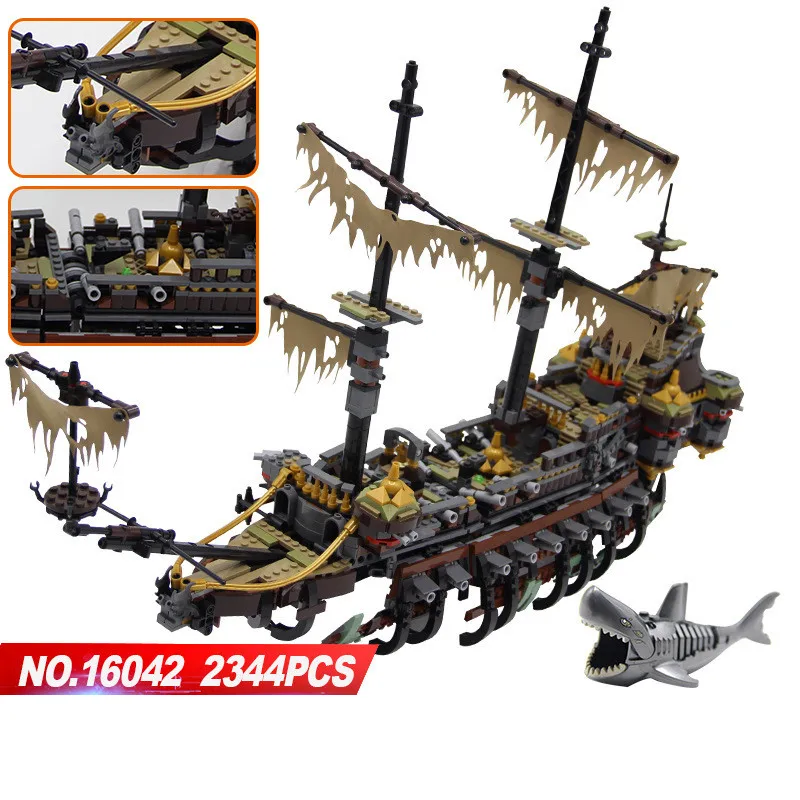 

16042 Compatible with Legoe Pirate of The Caribbean 71042 Slient Mary Speed Set Children Building Blocks Bricks Toys