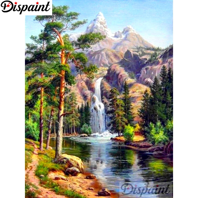 

Dispaint Full Square/Round Drill 5D DIY Diamond Painting "Mountain natural scenery" Embroidery Cross Stitch 5D Home Decor A10750