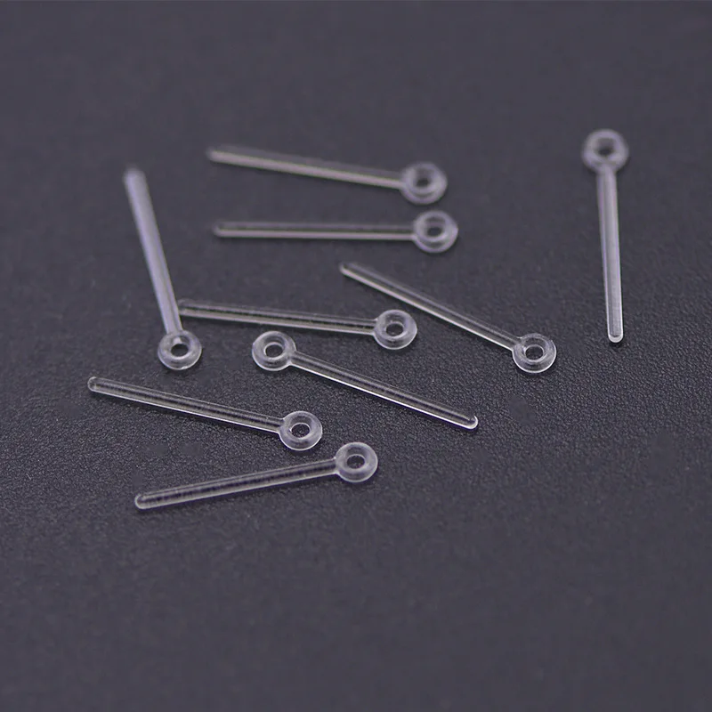 

Invisible Stud Earrings with Eye Pin Hanger Findings DIY Plastic Resin Clear Pin Stud Earrings Component