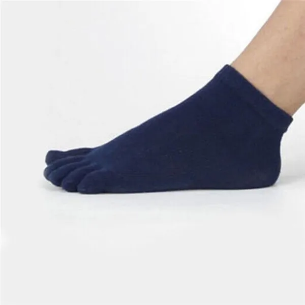 Повседневное дышащая Для мужчин пять пальцы рук и ног носки, одноцветные длинные носки до лодыжки; Новинка - Цвет: 1