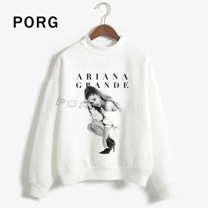 Ariana Grande/Розовая Толстовка для женщин в готическом стиле, уличная Harajuku Sudadera Mujer, новая женская одежда, толстовки с длинными рукавами и круглым вырезом