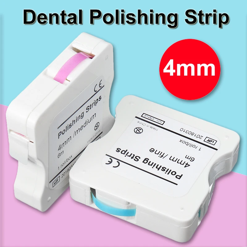 

1 Box Dental Polishing Strip 4mm Resin Tooth Interdental Sanding Grinding Whitening Teeth Surface Dentistry Lab Supplie