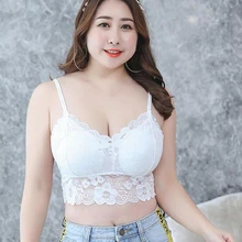 Красивые женские летние кружевные цветочные большие размеры, обернутые грудь, не стальное кольцо, анти-светильник, без бретелек, повязка на грудь, кружевной бюстгальтер, топы