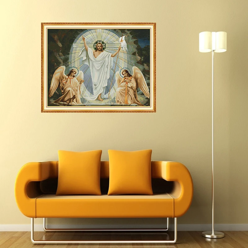 Вышивка крестиком портрет шаблон с Иисусом напечатанный корсс Набор для стежка 11ct 14ct нить DMC Счетный Набор для вышивки рукоделие сделай сам ручная работа