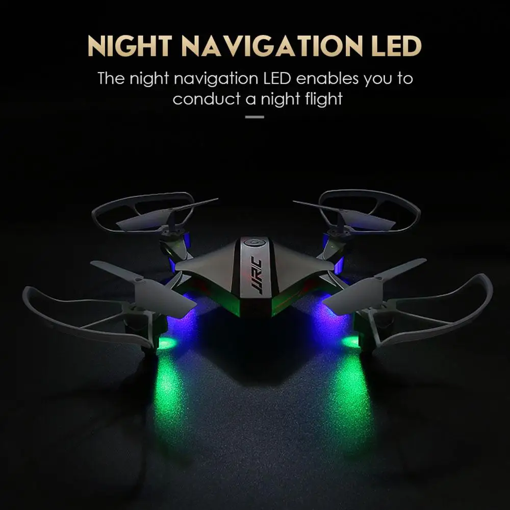 

JJR/C 2.4GHz Folding Mini Drone With Camera RC Heli WiFi 720P Camera Altitude Hold Quadcopter Aircraft Black Silver