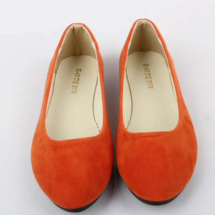

2018 Women Fashion Spring Ladies Pointed Toe Flat Ballet Flock Shallow Shoes Loafers Slip On Casual Shoes for Women