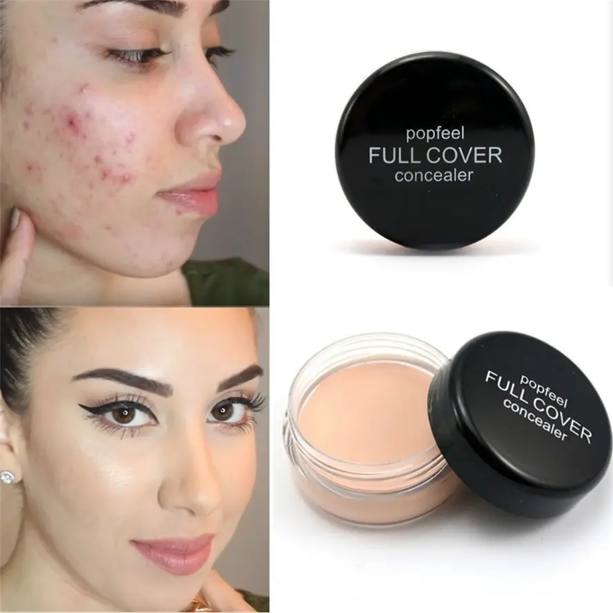

Popfeel Women Face Makeup Hide Blemish Concealer Contouring Corretivo Maquiagem Cream Perfect Cover Makeup Concealer Beauty Tool
