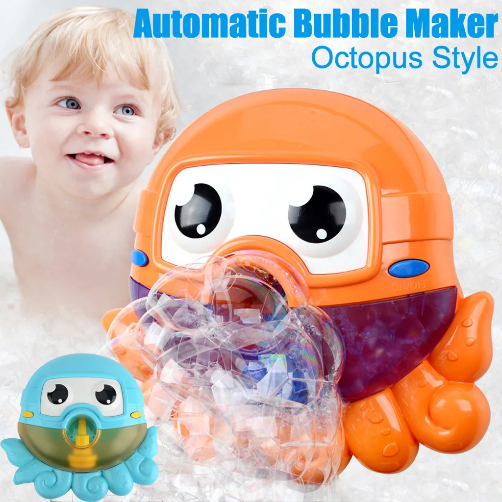 

Speelgoed Baby Kids Toys Bubble Machine Tub Big Octopus Automatic Bubble Maker Blower 12 Music Song Pistola Pompas Dejabon MAR21