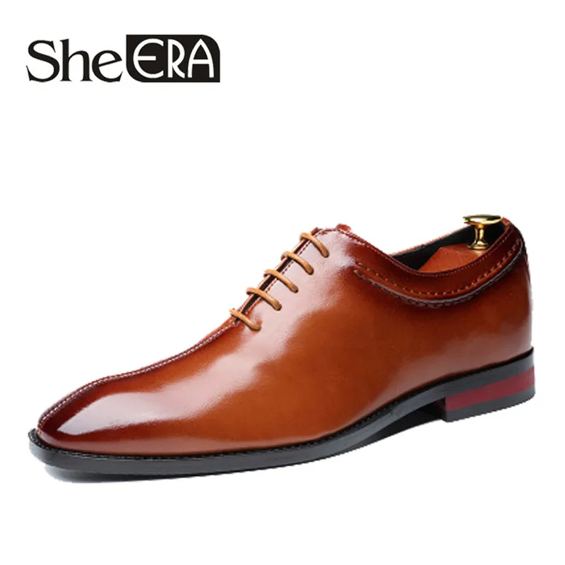 

2019 New Brand Fashion British Style Leather Shoes Man Breathable Pointed Toe MenCasual Men Shoes Lace Up Oxfords Shoes For Men