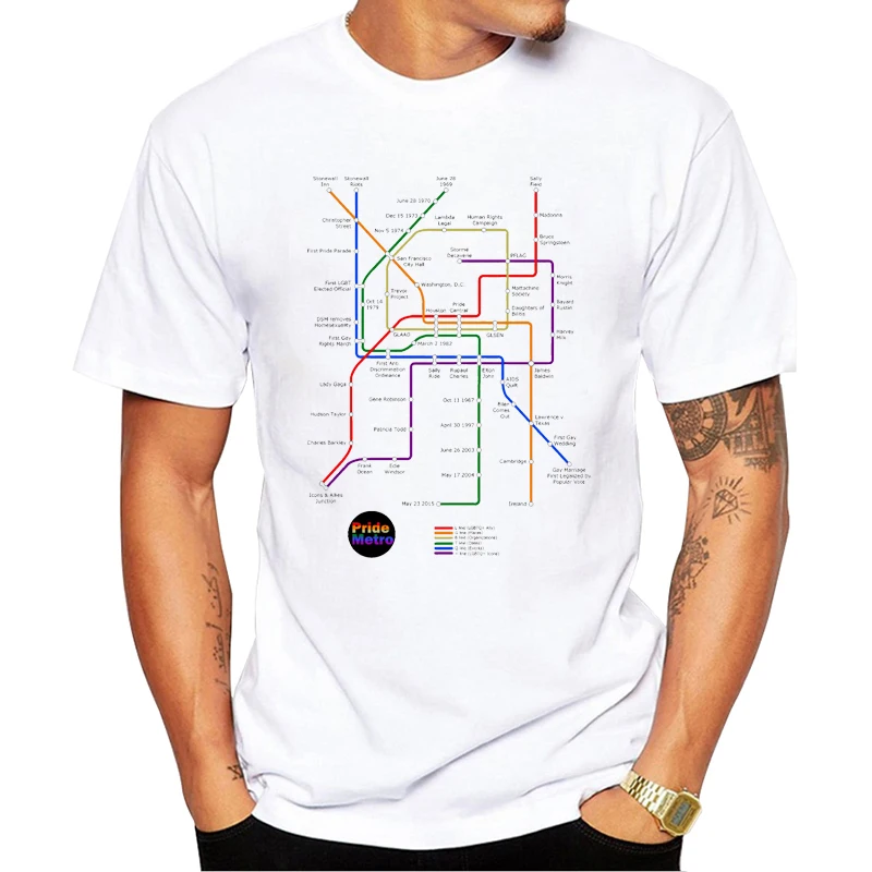 Модная мужская футболка TEEHUB с надписью Pride Metro летние футболки повседневные топы