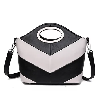 

ICEV new casual small panelled shoulder bags for women leather handbag ladies office work clutch top handle bag designer quality