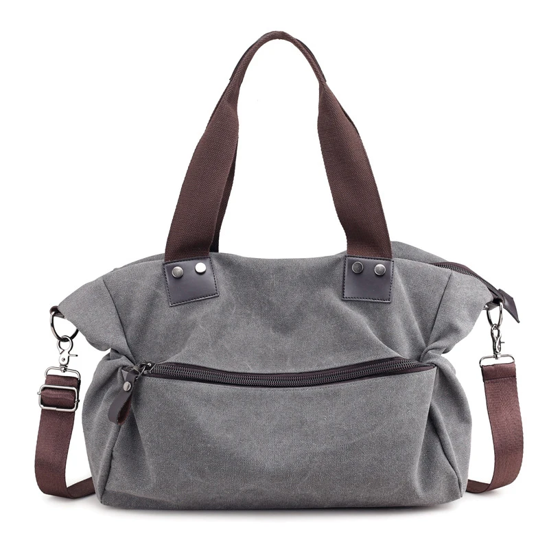 

Casual Soft Material Women's Messenger Bag MultiFunction Portable Canvas Elegant Solid Color High Quality Capacity Messenger Bag