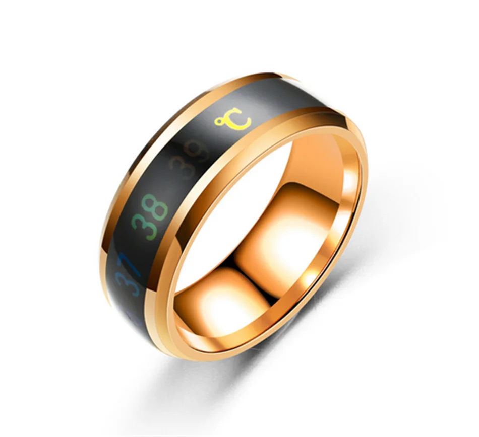 Timethinker Fashion Smart Ring Body Temperature Sensing Digital Display LED Intelligent Bracelet Finger Decorative Accessories (4)